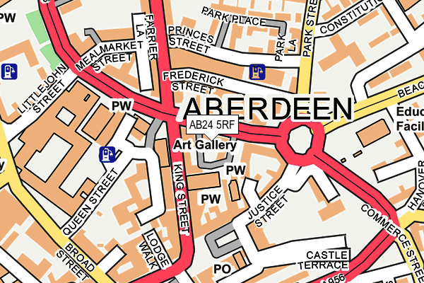 AB24 5RF map - OS OpenMap – Local (Ordnance Survey)