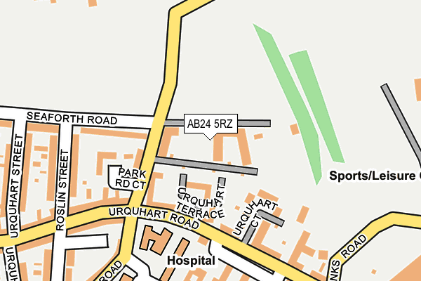 AB24 5RZ map - OS OpenMap – Local (Ordnance Survey)