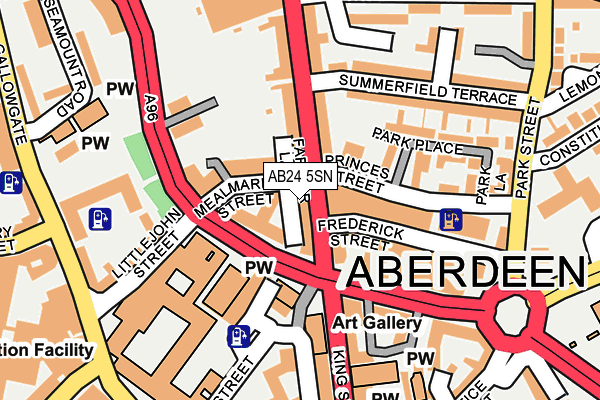 AB24 5SN map - OS OpenMap – Local (Ordnance Survey)