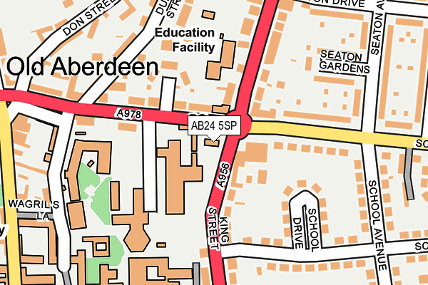 AB24 5SP map - OS OpenMap – Local (Ordnance Survey)