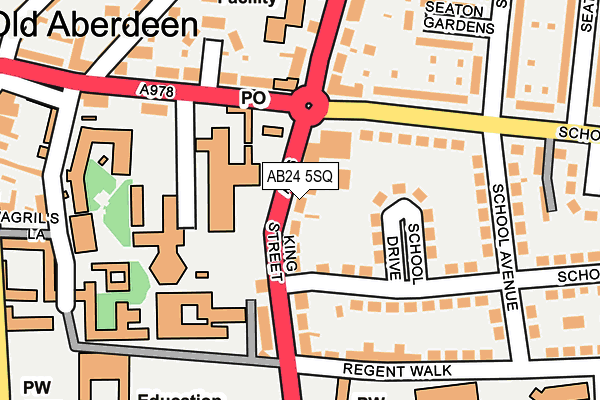 AB24 5SQ map - OS OpenMap – Local (Ordnance Survey)