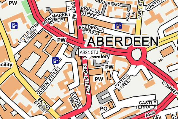 AB24 5TJ map - OS OpenMap – Local (Ordnance Survey)