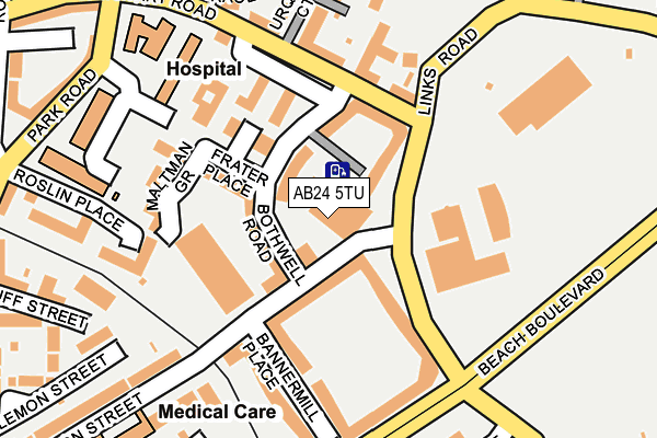 AB24 5TU map - OS OpenMap – Local (Ordnance Survey)
