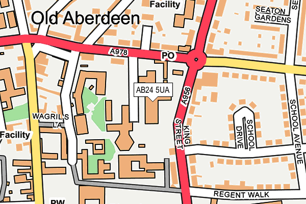 AB24 5UA map - OS OpenMap – Local (Ordnance Survey)