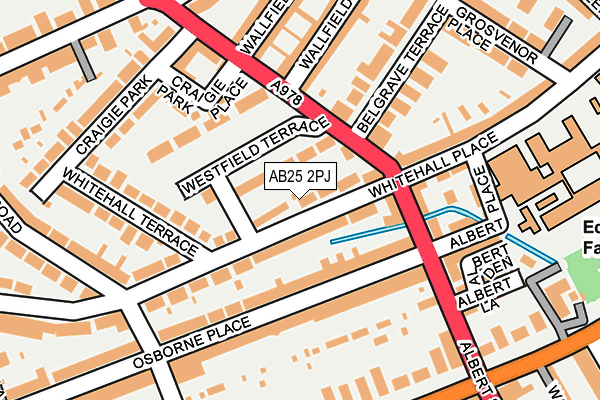 AB25 2PJ map - OS OpenMap – Local (Ordnance Survey)