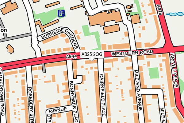 AB25 2QG map - OS OpenMap – Local (Ordnance Survey)
