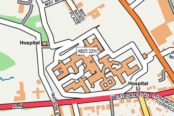 AB25 2ZH map - OS OpenMap – Local (Ordnance Survey)