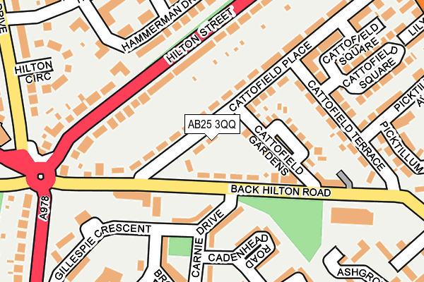AB25 3QQ map - OS OpenMap – Local (Ordnance Survey)