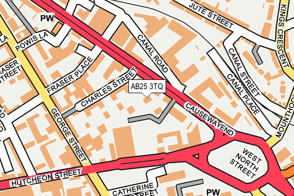 AB25 3TQ map - OS OpenMap – Local (Ordnance Survey)