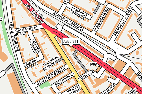 AB25 3TT map - OS OpenMap – Local (Ordnance Survey)