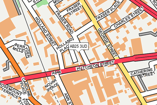 AB25 3UD map - OS OpenMap – Local (Ordnance Survey)