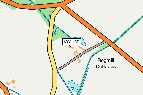 AB30 1DD map - OS OpenMap – Local (Ordnance Survey)