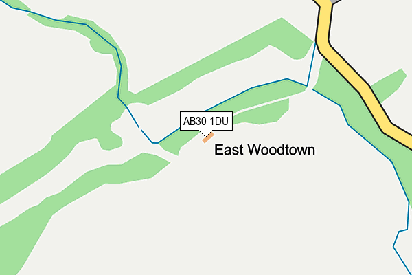 AB30 1DU map - OS OpenMap – Local (Ordnance Survey)