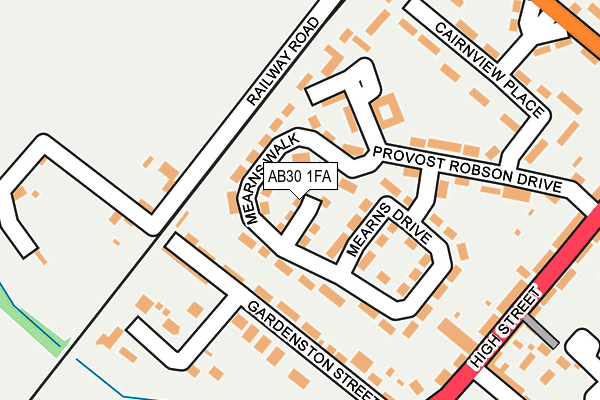 AB30 1FA map - OS OpenMap – Local (Ordnance Survey)