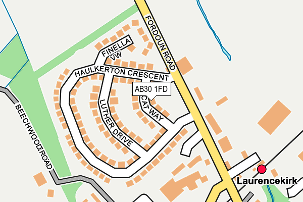 AB30 1FD map - OS OpenMap – Local (Ordnance Survey)