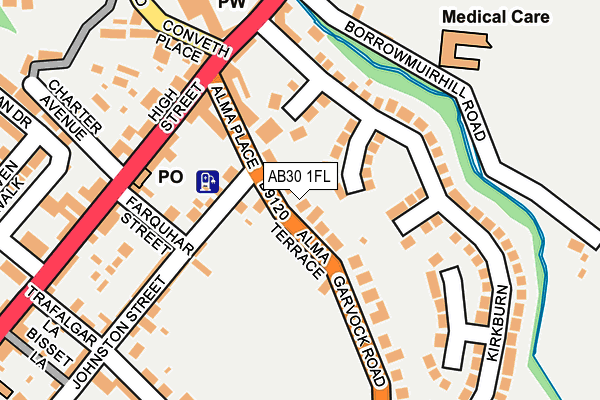 AB30 1FL map - OS OpenMap – Local (Ordnance Survey)