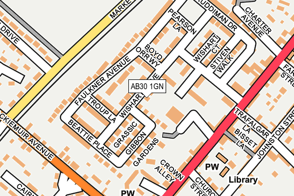 AB30 1GN map - OS OpenMap – Local (Ordnance Survey)