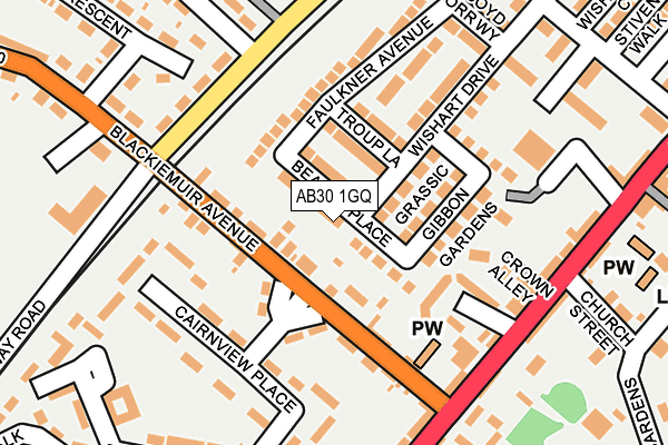 AB30 1GQ map - OS OpenMap – Local (Ordnance Survey)