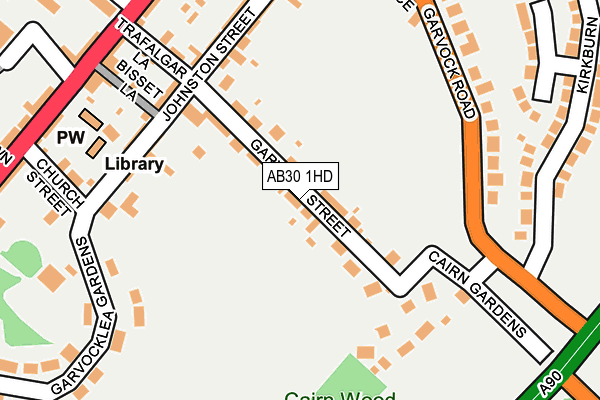 AB30 1HD map - OS OpenMap – Local (Ordnance Survey)