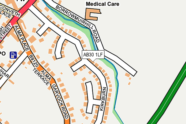 AB30 1LF map - OS OpenMap – Local (Ordnance Survey)