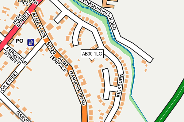 AB30 1LG map - OS OpenMap – Local (Ordnance Survey)