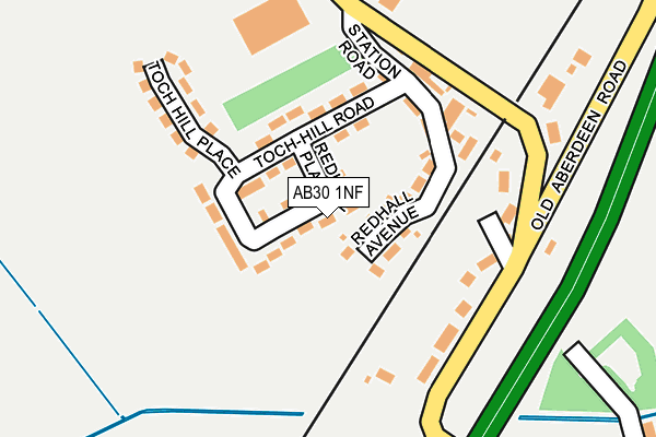 AB30 1NF map - OS OpenMap – Local (Ordnance Survey)