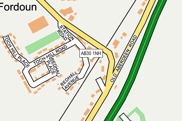 AB30 1NH map - OS OpenMap – Local (Ordnance Survey)
