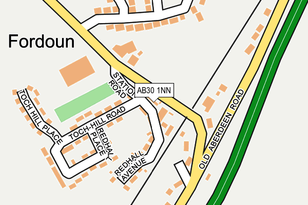 AB30 1NN map - OS OpenMap – Local (Ordnance Survey)