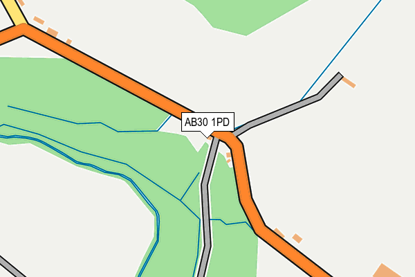 AB30 1PD map - OS OpenMap – Local (Ordnance Survey)