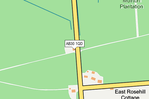 AB30 1QD map - OS OpenMap – Local (Ordnance Survey)