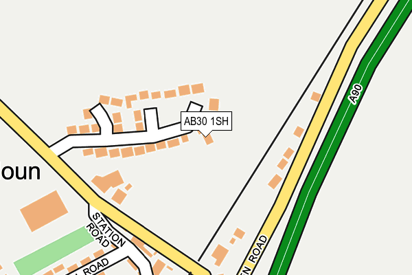 AB30 1SH map - OS OpenMap – Local (Ordnance Survey)
