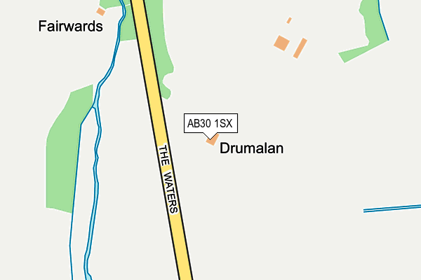 AB30 1SX map - OS OpenMap – Local (Ordnance Survey)