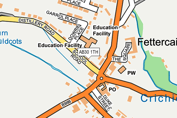 AB30 1TH map - OS OpenMap – Local (Ordnance Survey)