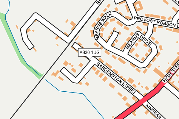 AB30 1UG map - OS OpenMap – Local (Ordnance Survey)