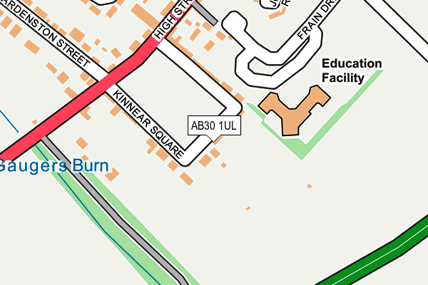 AB30 1UL map - OS OpenMap – Local (Ordnance Survey)