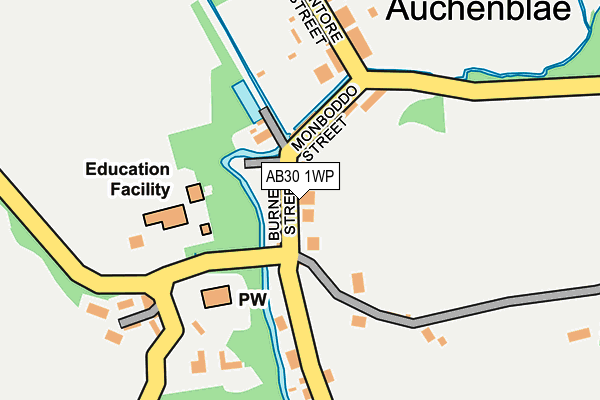 AB30 1WP map - OS OpenMap – Local (Ordnance Survey)