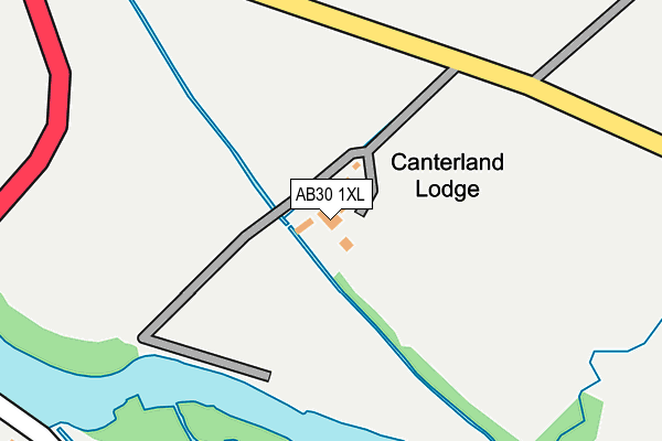AB30 1XL map - OS OpenMap – Local (Ordnance Survey)