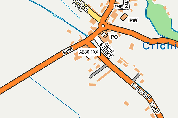 AB30 1XX map - OS OpenMap – Local (Ordnance Survey)