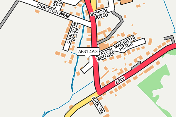 AB31 4AG map - OS OpenMap – Local (Ordnance Survey)