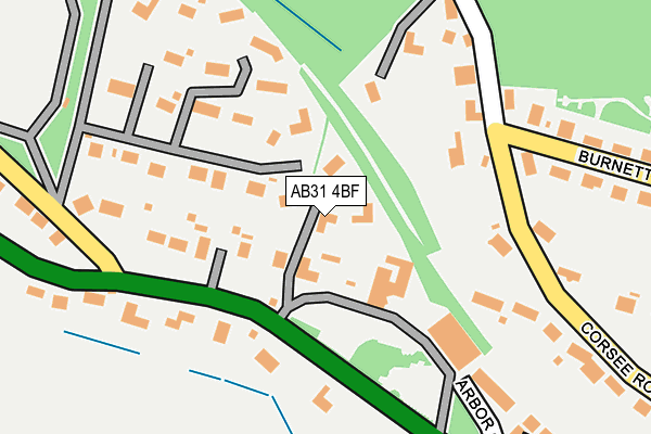 AB31 4BF map - OS OpenMap – Local (Ordnance Survey)