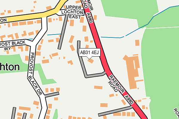 AB31 4EJ map - OS OpenMap – Local (Ordnance Survey)