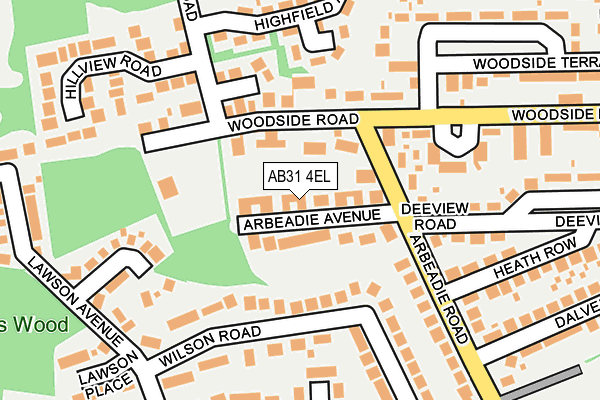 AB31 4EL map - OS OpenMap – Local (Ordnance Survey)