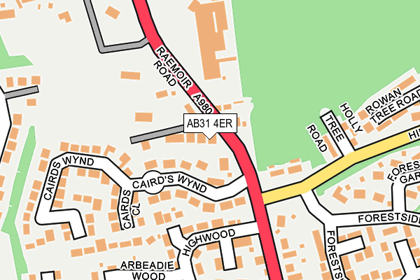 AB31 4ER map - OS OpenMap – Local (Ordnance Survey)