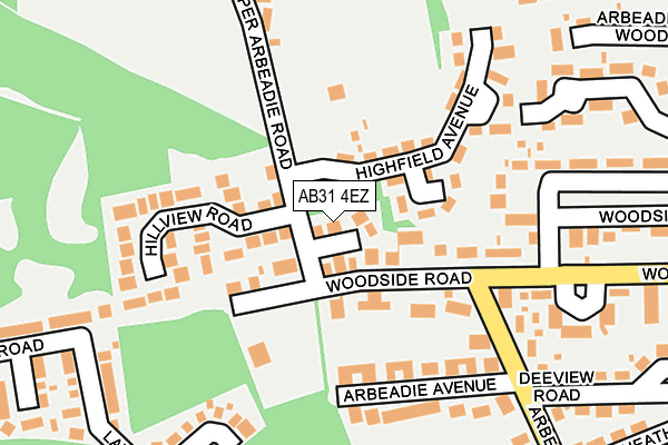 AB31 4EZ map - OS OpenMap – Local (Ordnance Survey)