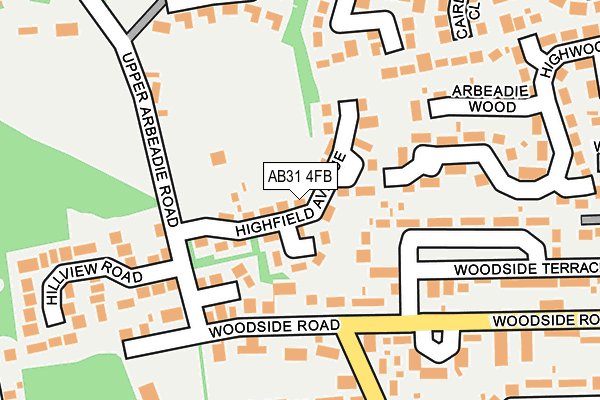 AB31 4FB map - OS OpenMap – Local (Ordnance Survey)