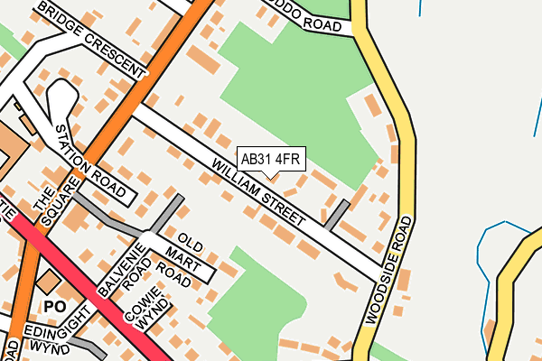 AB31 4FR map - OS OpenMap – Local (Ordnance Survey)