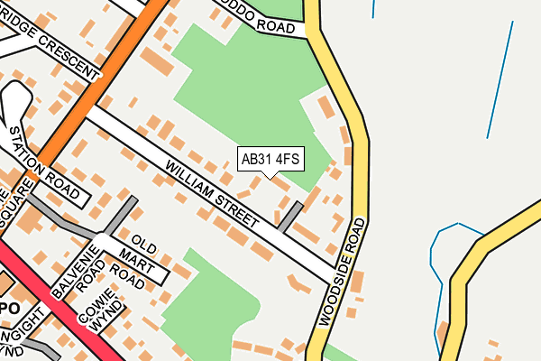 AB31 4FS map - OS OpenMap – Local (Ordnance Survey)