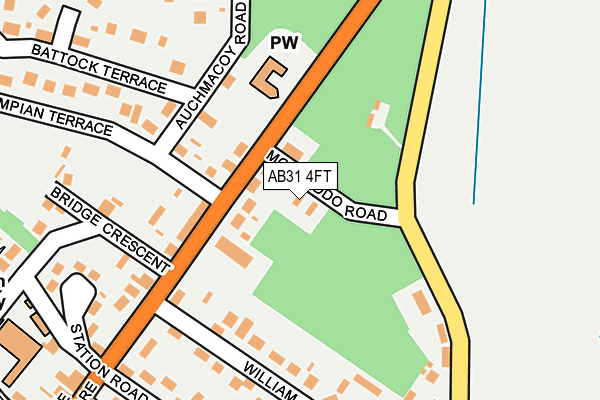 AB31 4FT map - OS OpenMap – Local (Ordnance Survey)