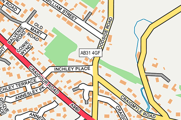 AB31 4GF map - OS OpenMap – Local (Ordnance Survey)