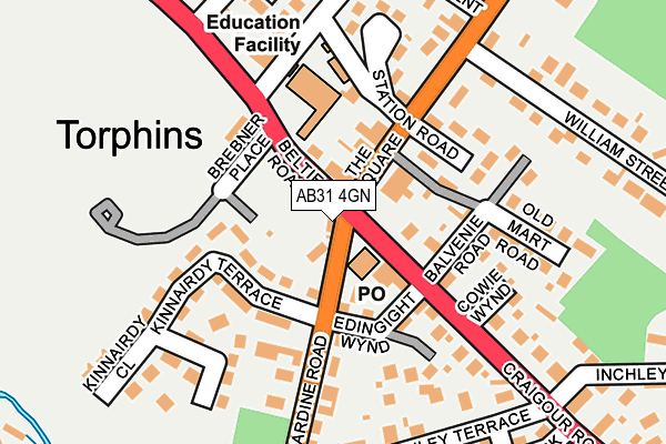 AB31 4GN map - OS OpenMap – Local (Ordnance Survey)